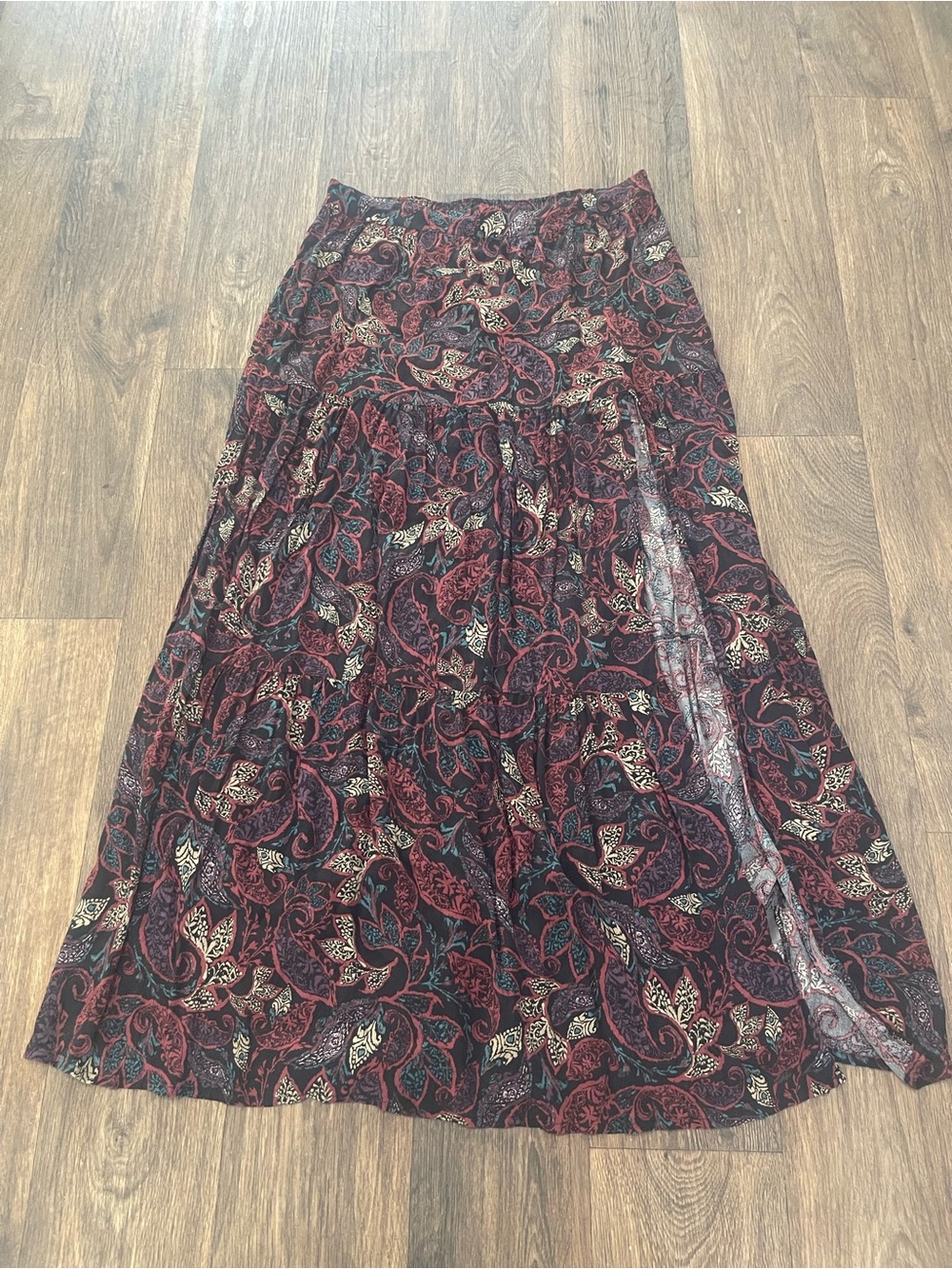 “Shyanne”Paisley Boho Western Maxi Skirt